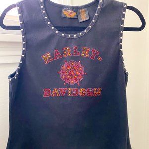 Harley Davidson Bejeweled Shirt with Studs